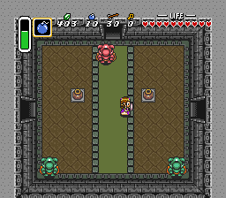 A Shadow Palace hall guarded by statues